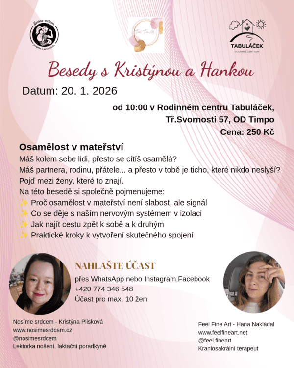 Pozvánka na besedu - leden 2026